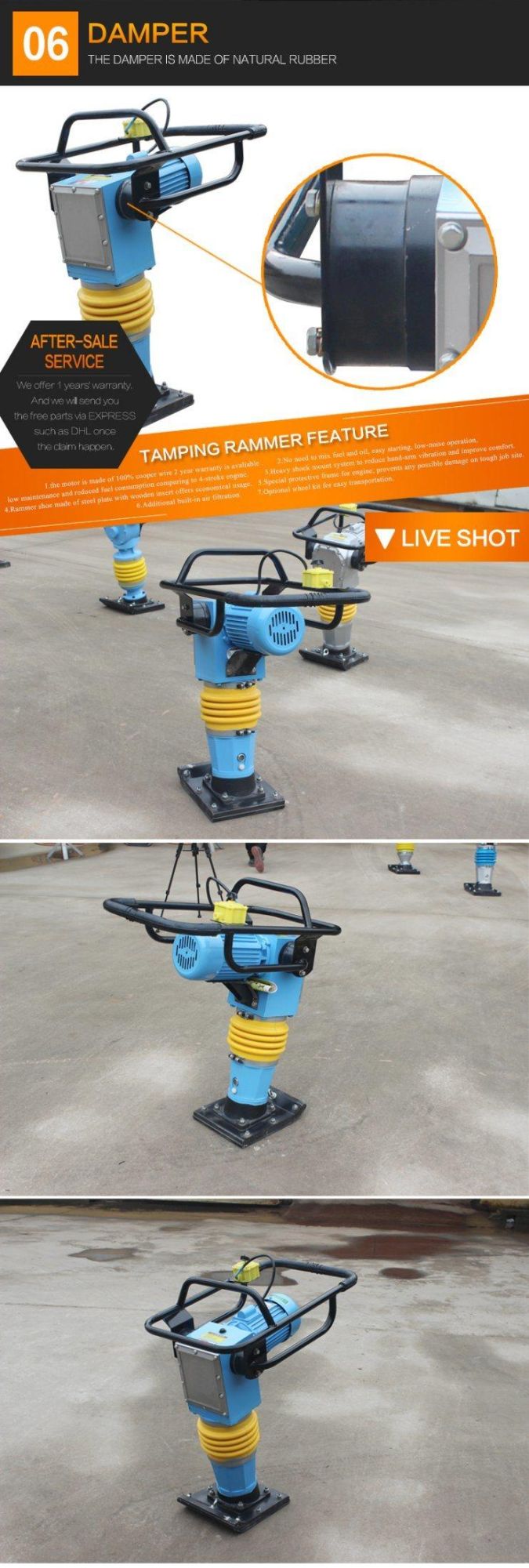 Electric Type Tamping Rammer for Sale