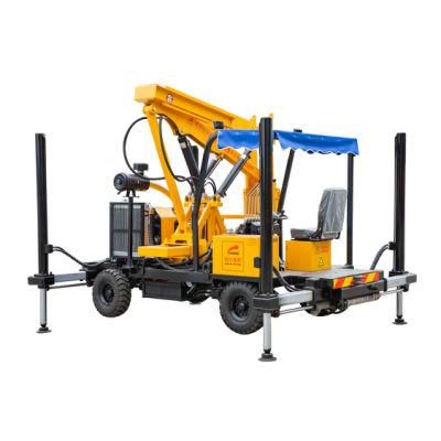 Flexible Moving and Crutched Maintenance Highway Guardrail Piling Machine