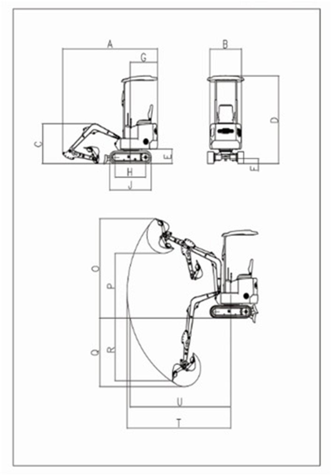 ACTIVE Brand mini excavator AL10 with Various Attachments for sale