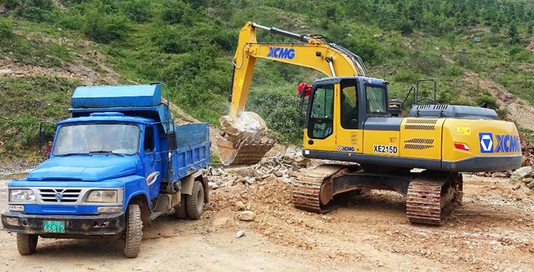 XCMG Official Manufacturer 21 Ton Hydraulic Excavator Xe215D Crawler Excavator Machine Price List for Sale