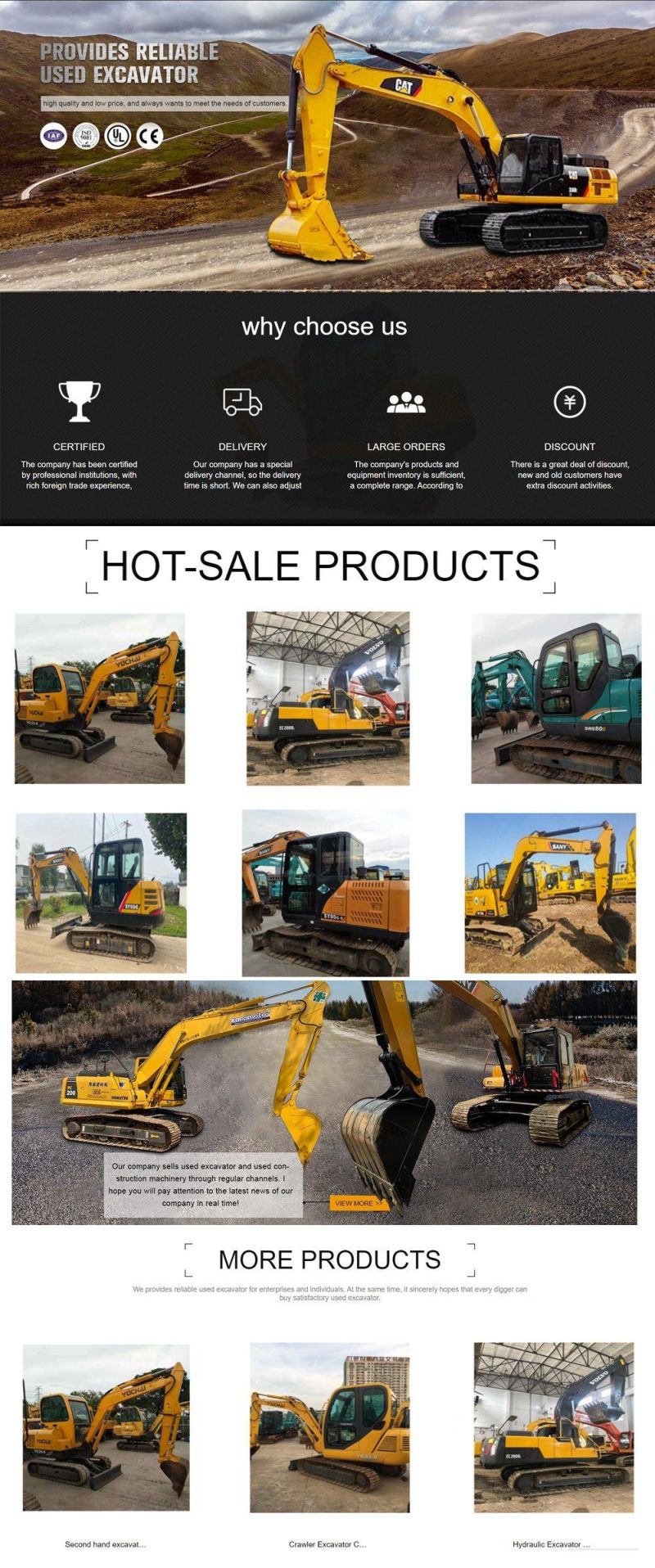 Cheap Large-Type Second Hand Excavators for Mining