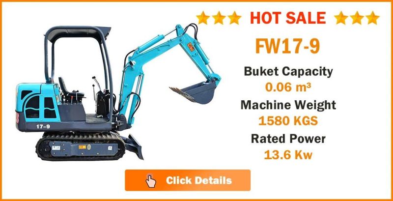 Construction Machinery Equipment Fw20b Mini and Small Hydraulic Backhoe Rubber Crawler Belt Track Excavators for Sale