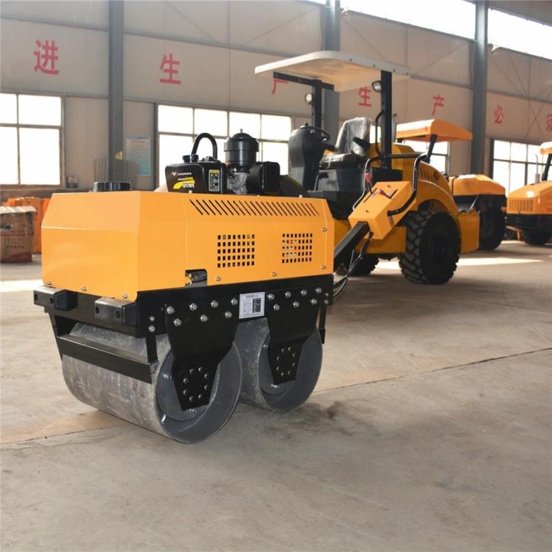 Mini Walk-Behind Double Drum Vibratory Roller Compactor Roller Cheap Mini Road Roller for Sale
