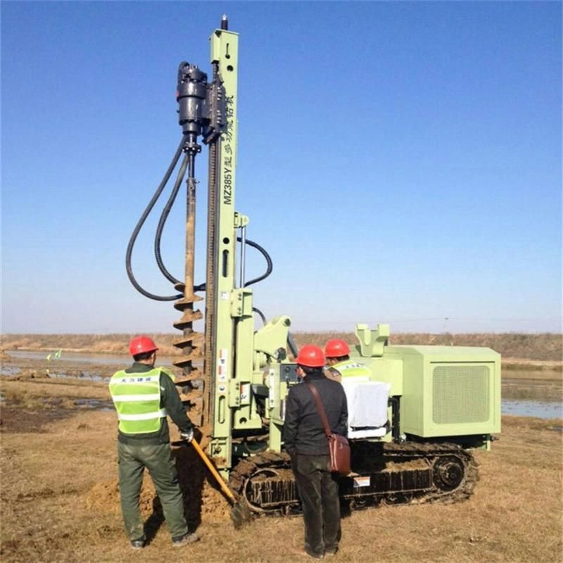 Crawler Mobile Hydraulic Rotary Solar Screw Pile Driver