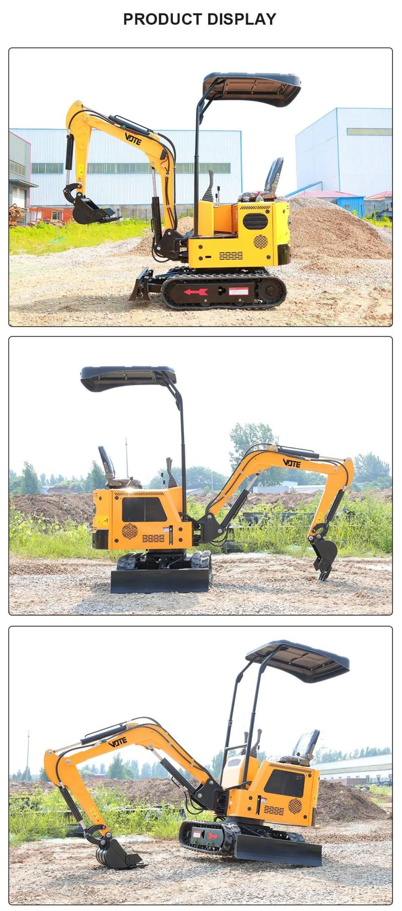 Free Shipping Micro 1 Ton Excavators Wholesale 1000kg Mini Digger