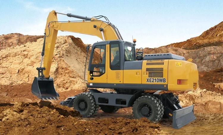 Chinese Brand New Excavators 21 Ton Wheel Excavator Xe210W with CE