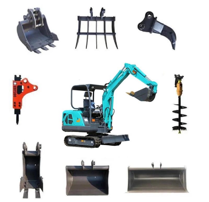 China High Standard 2.5 T Small Backhoe Digger Fw25b Mini Hydraulic Pump Rubber Crawler Track Excavators Cheap Price for Sale