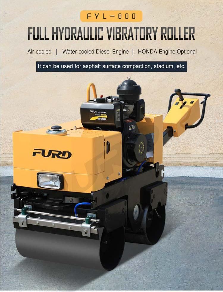 800kg CVT Hydraulic Turning Walk Behind Roller