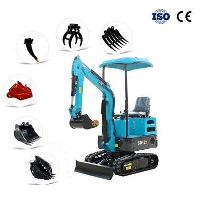 Chinese New Type 1 Ton Multifunction Mini Cheap Excavator for Sale