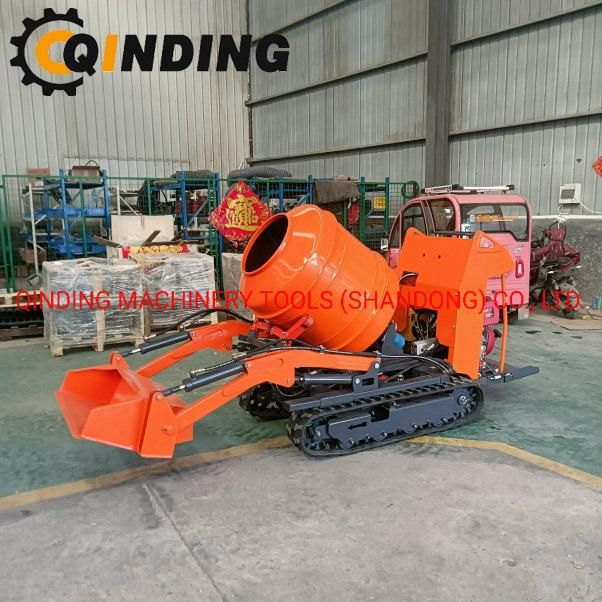 Hydraulic Self-Loading Crawler Mini Truck Mixer Qdcm-300