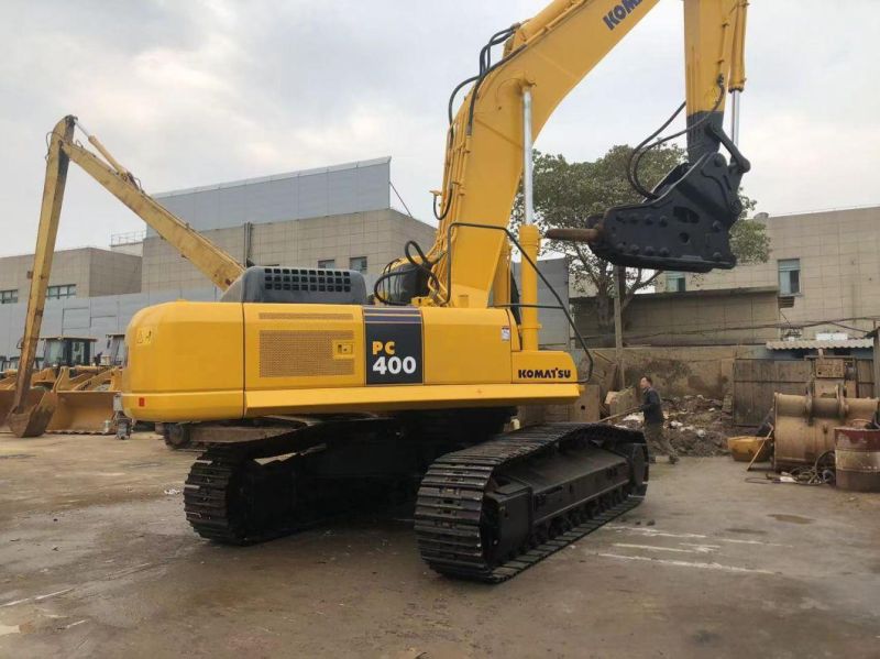 Japan Origin Low Working Hour 2016 Used Komasu PC400-7 40t Crawler Excavator with Hammer