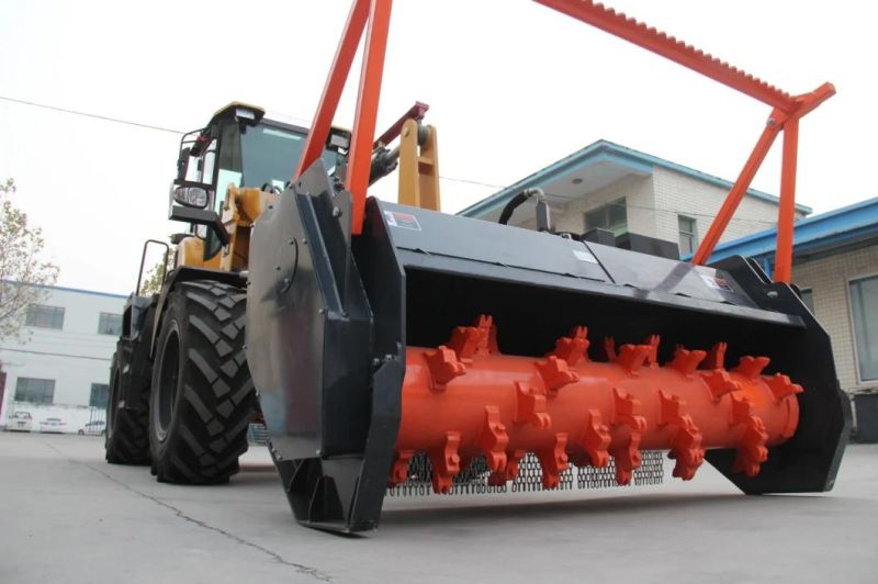 China Powerful Top Quality Construction Equipment Front Wheel Loader with Mulcher