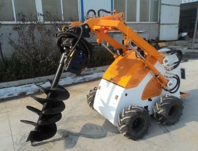 Ce Mini Skid Steer Loader with Cement Mixing Bucket, Auger, Fork, 4 in 1bucket, Sweeper, etc.