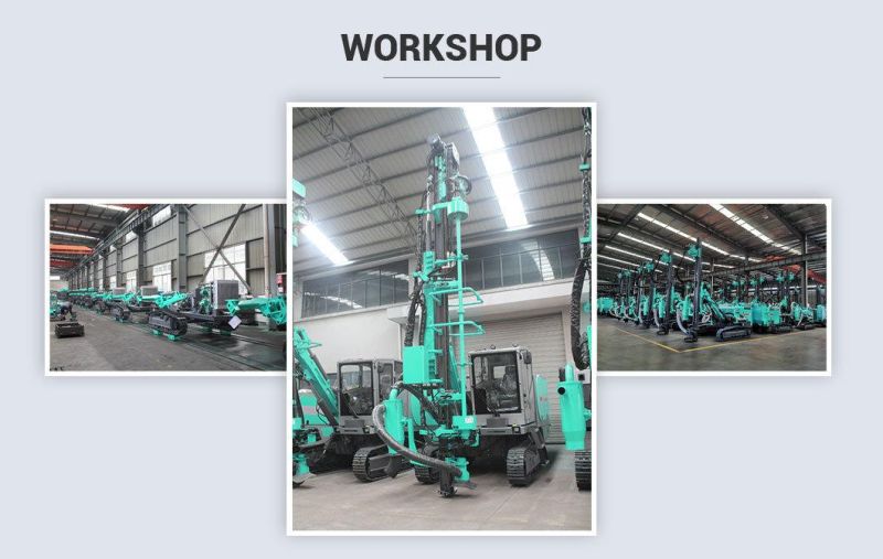 Hf330 Hydraulic Crawler Screw Pole Erection Borehole Rotary Drilling Rig