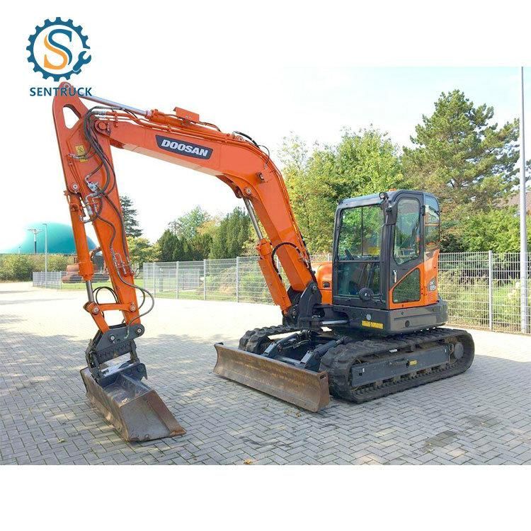 Factory Supply 6 Ton Hydraulic Excavator with 0.25 Cbm Bucket Capacity Korea Doonsan Mini Excavator