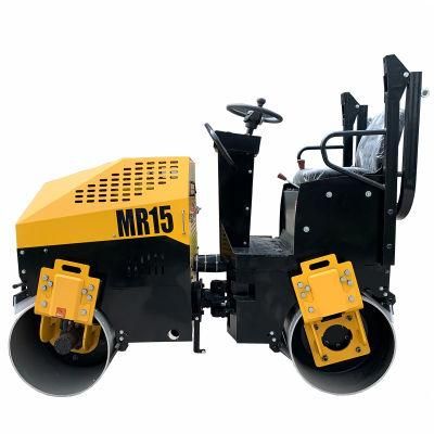 Hot Sale Double Drum Hydraulic 1500kg Mini Vibratory Road Roller