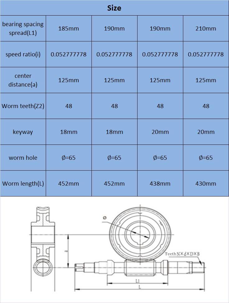 Gjj Construction Hoist Parts Worm and Gear