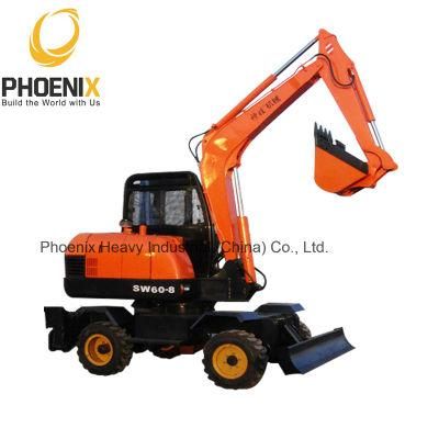 High Quality Luxurious Wheel Excavator with 0.28m3 Bucket Capacity