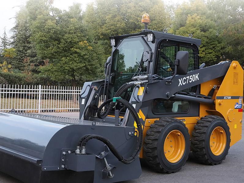 New Mini Tractor Loader 0.8 Ton 265f Skid Steer Loader with 0.5m3 Grapple Bucket