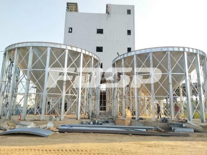 Customized Concrete Base Assembly Silo Bolted Silos Galvanized