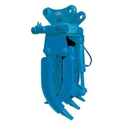 Hydraulic Wheel Excavator with Rotation Log Grapple Sugarcane Graber Loader