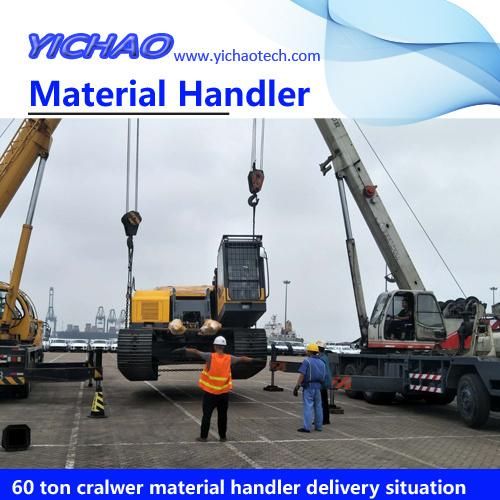 42ton Hydraulic Material Handling Machine Handling Equipment on Track for Scrap and Waste Recycling