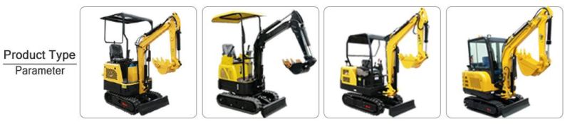 New Diesel Fully Hydraulic Crawler Mini Digger Micro Small Excavator with Attachment Price for Sale 0.8 Ton 1 Ton 2ton 3 Ton 4 Ton 5 Ton