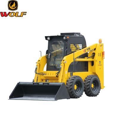 Wolf Front End Loader 45HP Mini Wheel and Track Skid Loader with CE