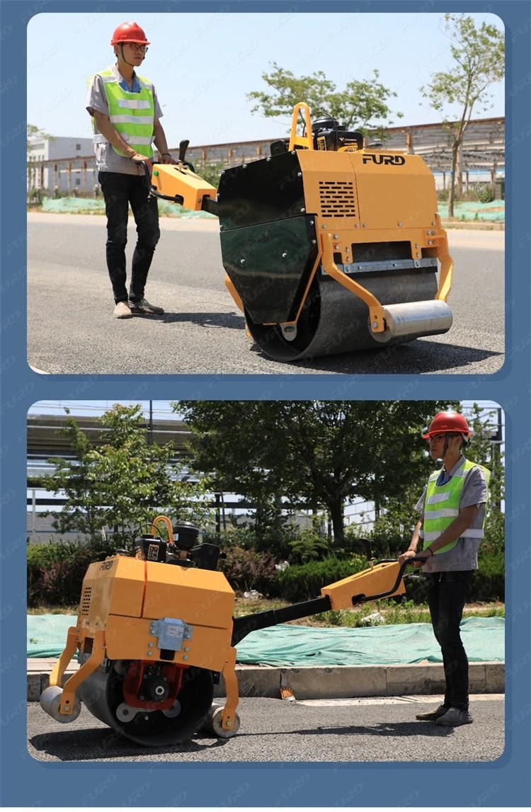 500kg Single Drum Mini Vibrating Asphalt Road Roller with Electric Start