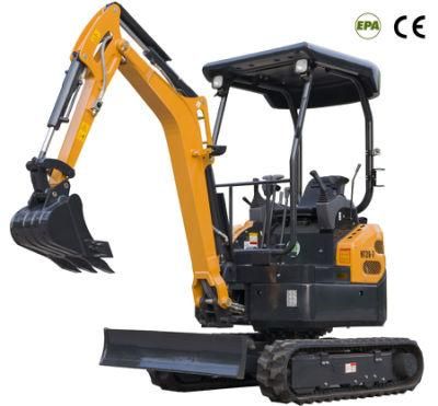 Zero Tail Hydraulic System Swing Mini Excavator 2 Ton with CE EPA Euro V Engine Hot Sale Europe