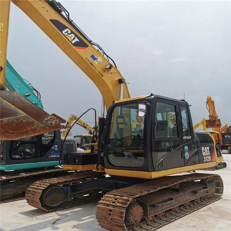 Cat312D Used Second Hand Pelle Running Crawler Excavator 12 Ton Construction Machinery Medium Excavators Excavadora Usada Excavatrice 312 313 315 318 Sale