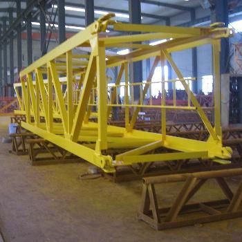 Red&Yellow Solid Basic Mast Section for Crane Steel Structure