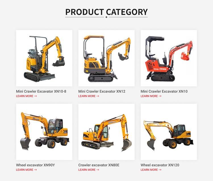 Rhinoceros 0.8 Ton Cheapest Mini Small Cheapest EPA Micro Hydraulic Excavator Xn10 Digger with Swing Arm Price for Sale