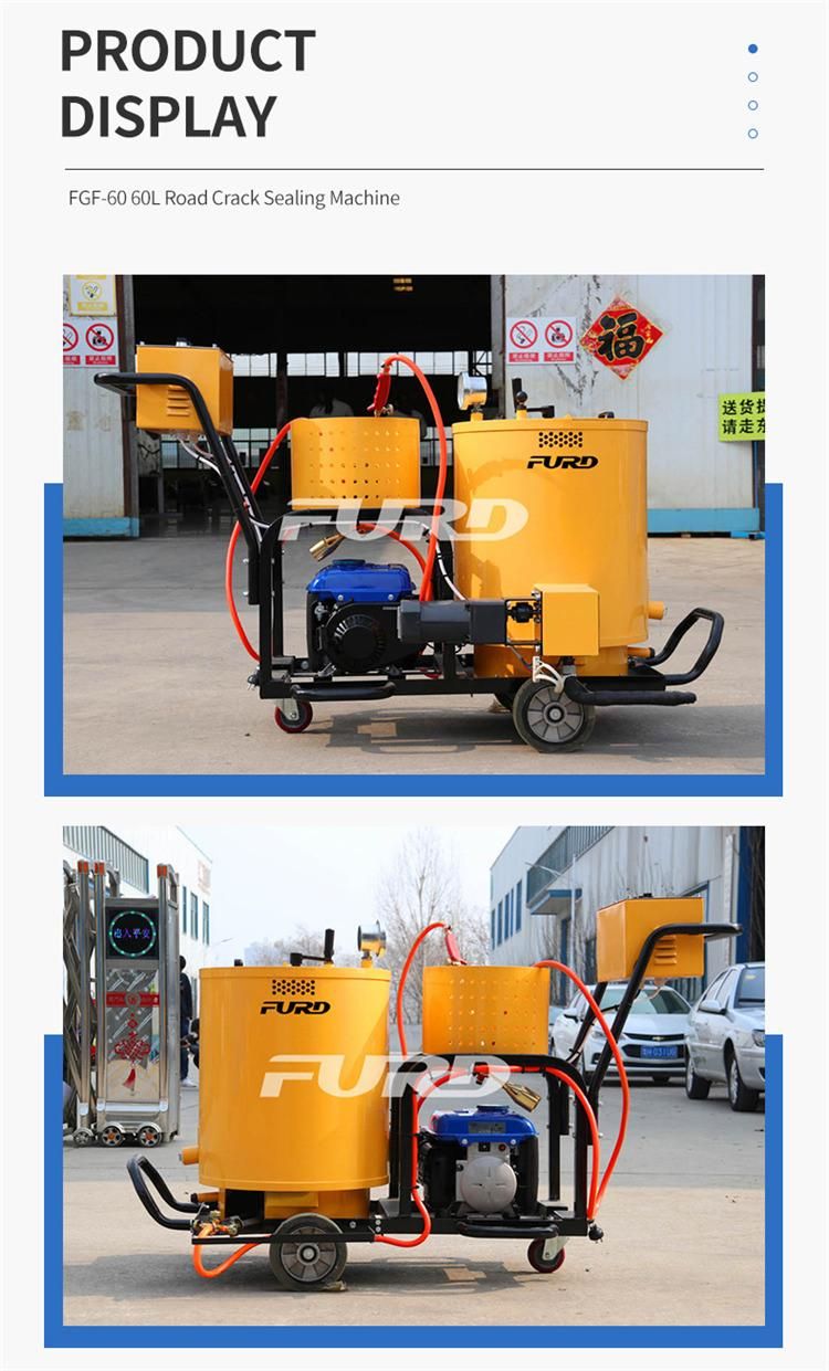 Hand-Push Small Gasoline Asphalt Crack Sealing Machine for Sale