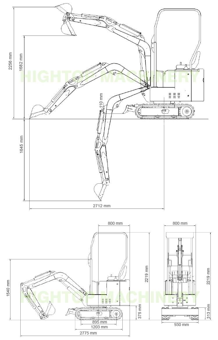 Newest 1000kg Excavator Mini Crawler Digger Hydraulic Breaker for Mini Excavator