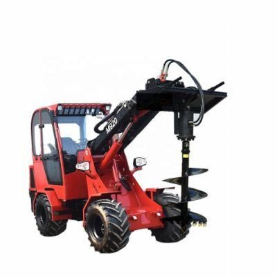 CE Mini 2ton Load 1m3 Bucket Capacity Radlader Telescopic Boom Front Loader with Auger