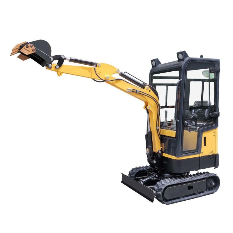 Promotional Cheap 1.0 Ton Mini Digger Crawler Excavator with Cab Crawler Mini Excavator for Sale