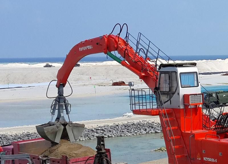 China Bonny Wzys48-8c 48 Ton Dual Power Hydraulic Material Handler with Rotational Clamshell Grab