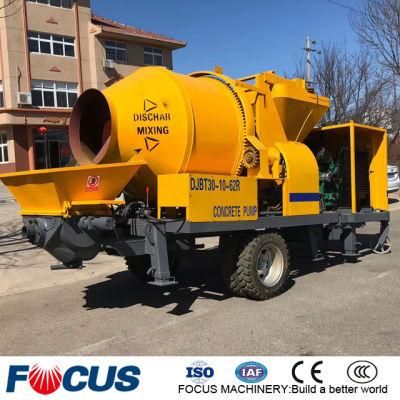 30m3/H Small Mobile Concrete Mixer with Pump Price