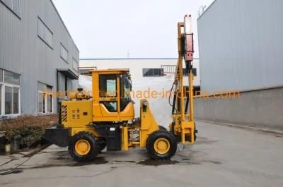 Wheeled Type Model of Pile Driver with Hydraulic Hammer