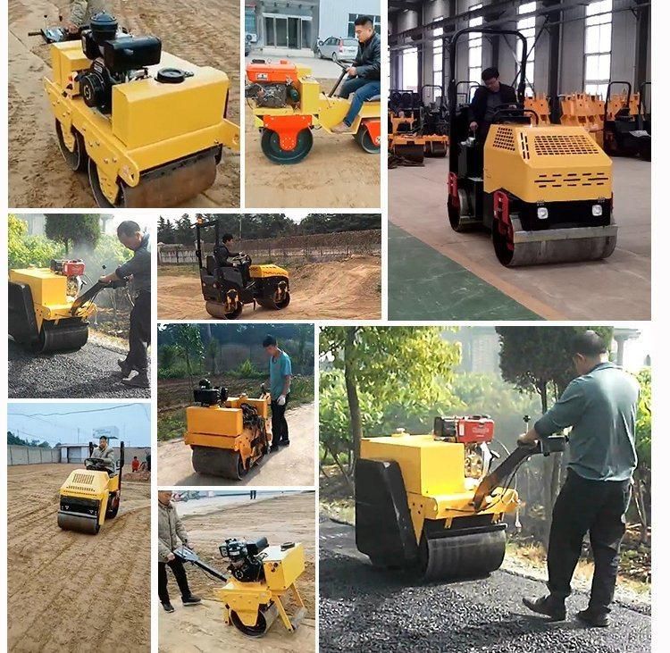 Hot Sell 650kg Road Rollers Hydraulicoil Tank Volume 20L Hand Operated Compactors