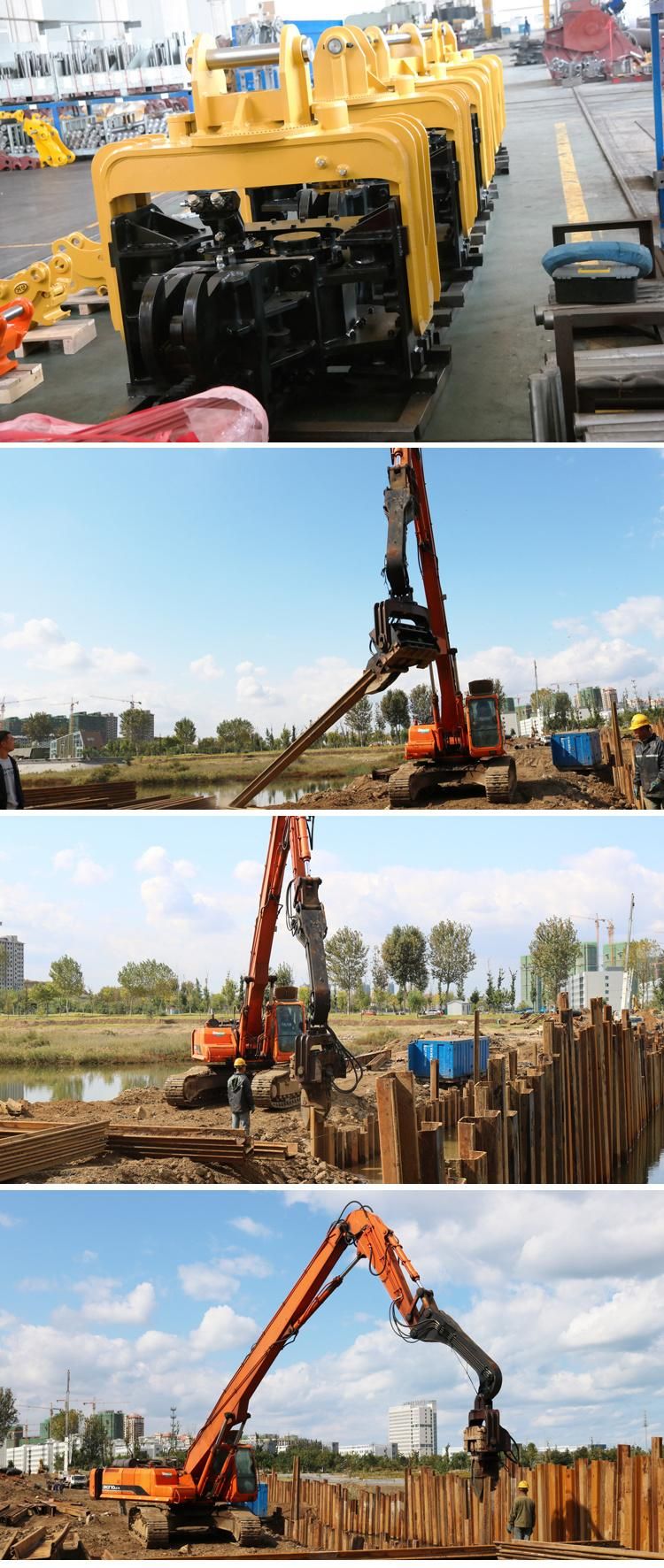 Excavator Mounted Hydraulic Sheet Pile Driver Vibro Hammer for Concrete Piles