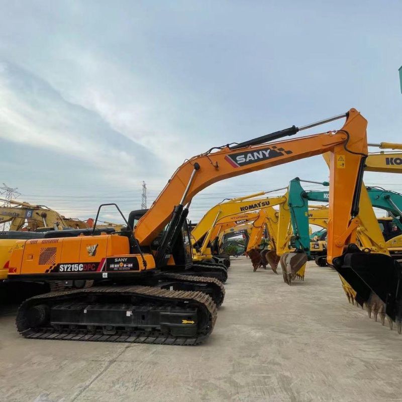 Sany Sy215dpc 21 Ton Used Secondhand Hydraulic Crawler Track Small Mini Construction Machinery Equipment Backhoe Excavadora Usada Excavatrice Excavatora