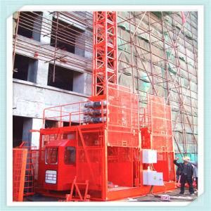 Hot Sale CE ISO Certified Building Equipment Double Cages Material Hoist Sc100/100 Max. Load 2t