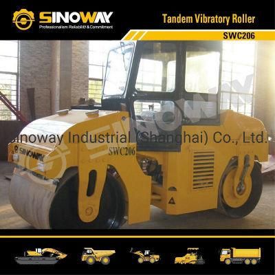 Sinoway Vibration Roller 6 Ton Vibratory Double Drum Road Roller for Asphalt Road Construction