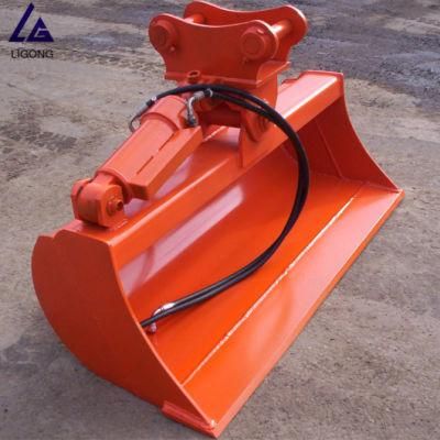 Excavator Bucket Teeth Digging Bucket Tilt 90 Degree Cleaning Bucket