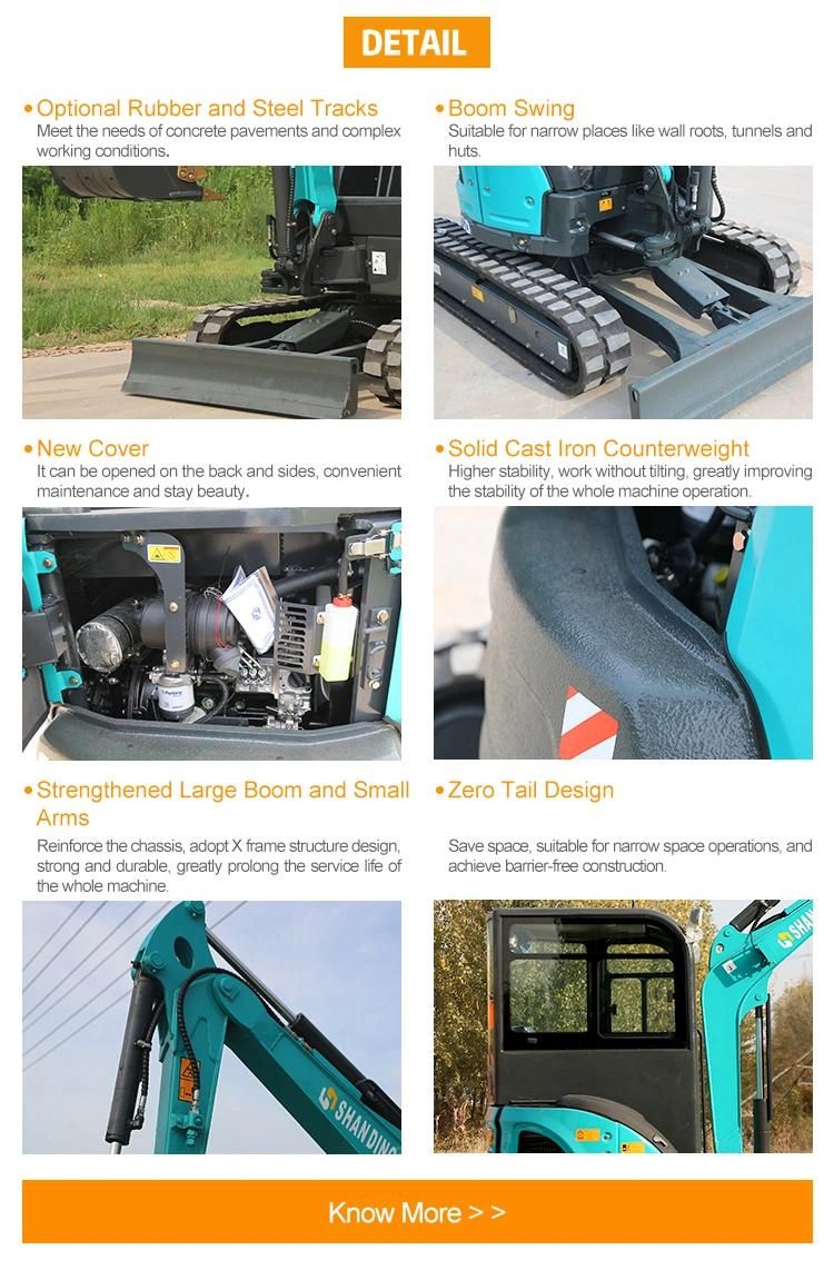 Shanding 3ton Mini Diggers for Sale UK 3 Ton Mini Excavator Hydraulic