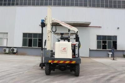 Wheel Type Ground Screw Pile Driver with Hydraulic Hammer