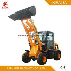Kima15A Small Contruction Machinery 1.5 Ton Wheel Loader with Full View Cabin 1.5 Ton