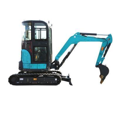for Yard and Garden 3 Ton Mini Excavator Digger with Closed Cabin